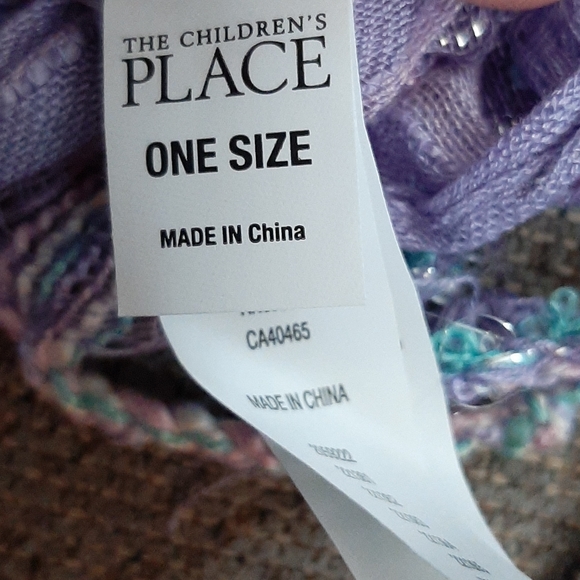 NWT Set of 2 Girls Silver & Purple Scarfs, OS - Picture 7 of 12